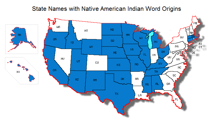 States with Native American Indian Names