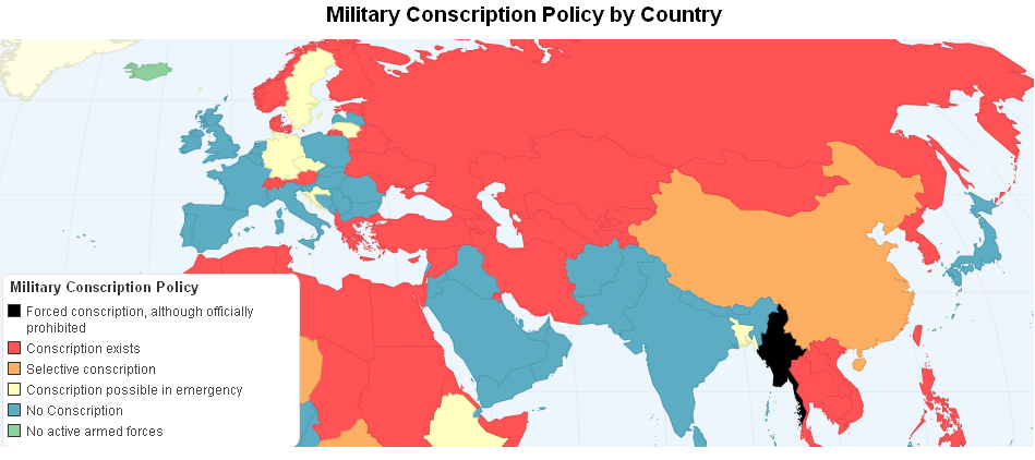 Military Conscription by Country - Consultant's Mind