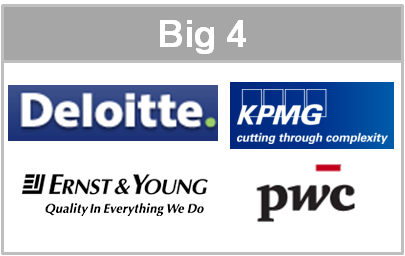 Big 4 - Deloitte KPMG Ernst & Young PwC